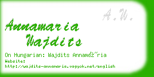 annamaria wajdits business card